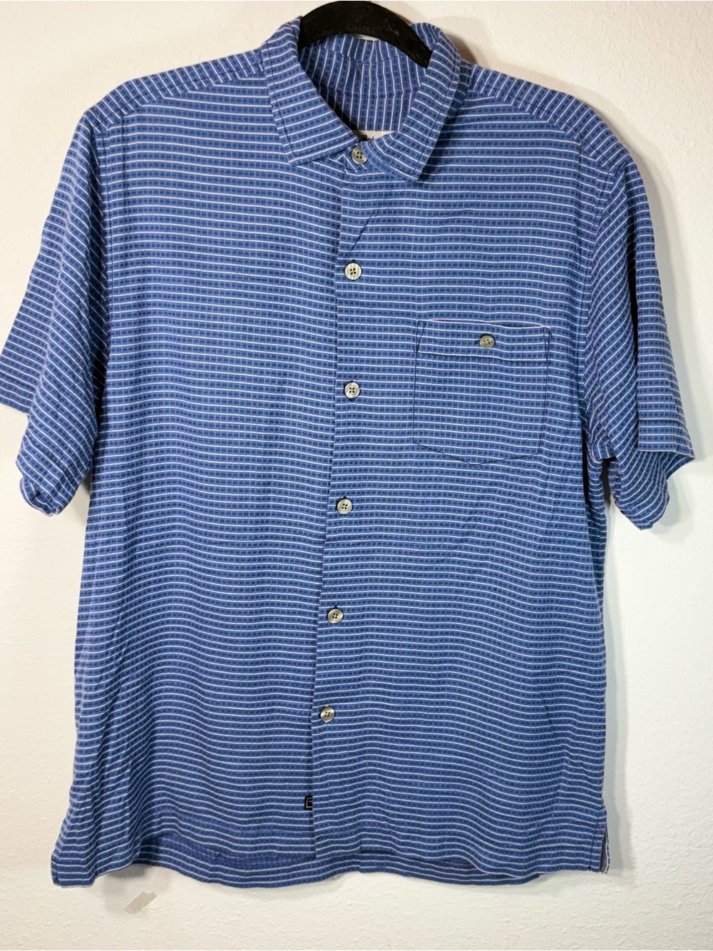 Tommy Bahama Men's Check-In The Tropics Camp Short Sleeve Shirt Size M Beach